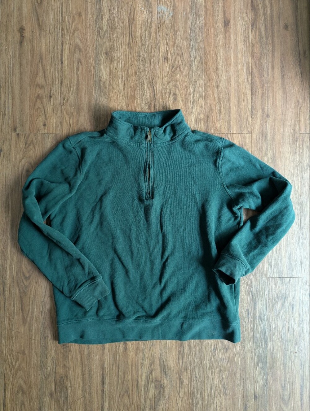 Fat Face Green Quarter-Zip Crewneck Sweater Size XL